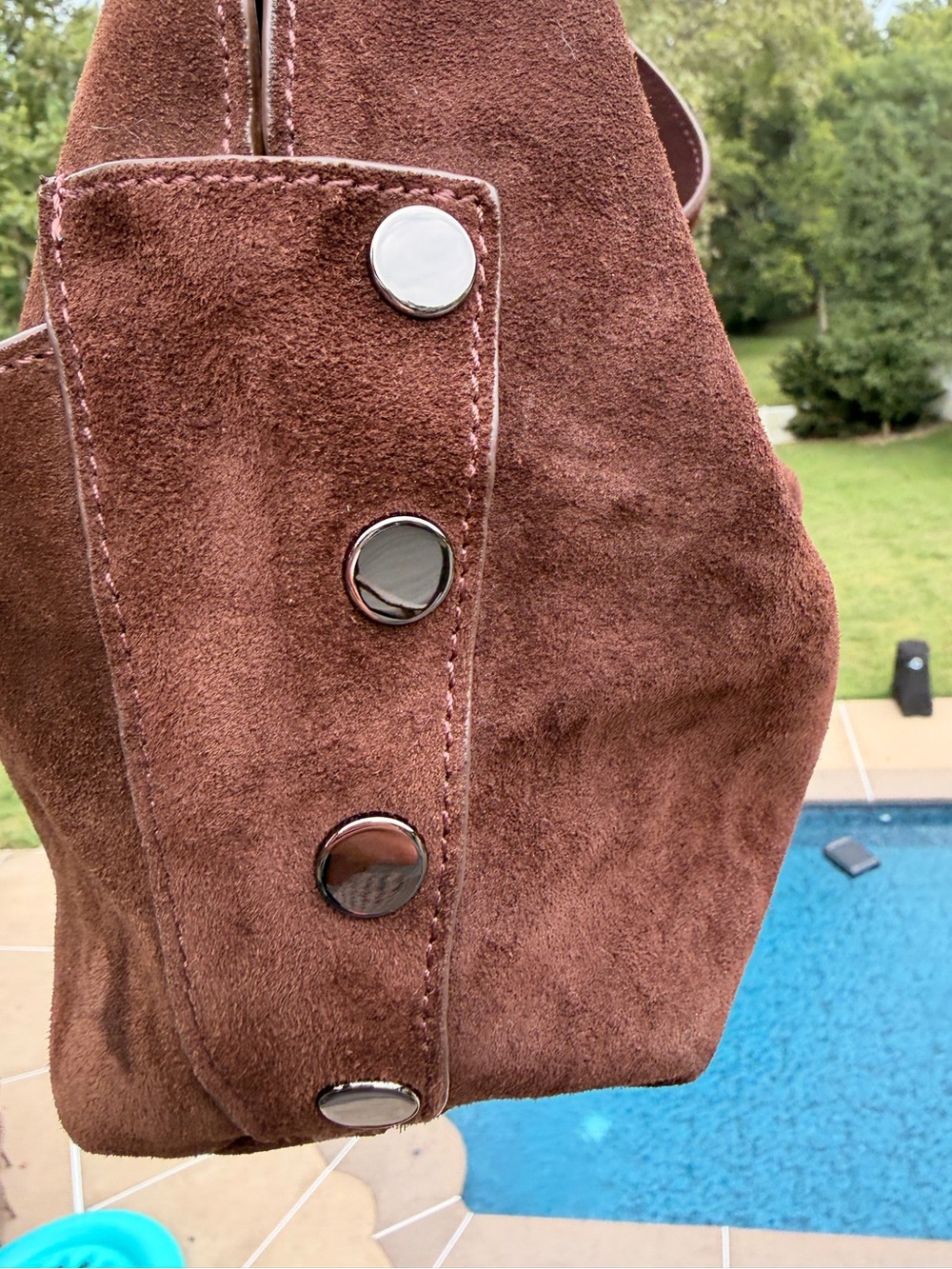 HAMMITT Zippered Tom/Med in Espresso 
Belted Suede/Gun Metal - Picture 7 of 13